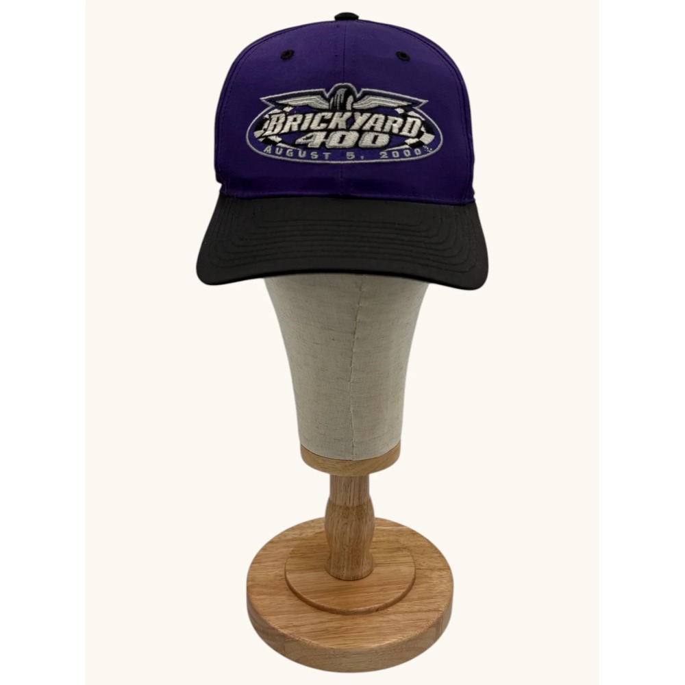 Vintage Brickyard 400 NASCAR August 5 2000 Snapback Purple Black Sport Service